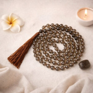 Smoky Quartz Mala With Certificate 6mm Beads Japa Mala
