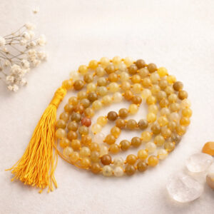 Yellow Aventurine Crystal Mala With Certificate