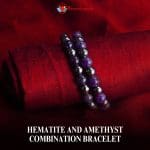 Hematite and Amethyst Combination Bracelet