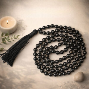 Black Obsidian Mala With Certificate 6mm Beads Japa Mala