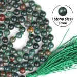 Bloodstone Crystal mala With Certificate – Remedywala