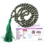 Golden Pyrite Crystal Mala With Certificate – Remedywala