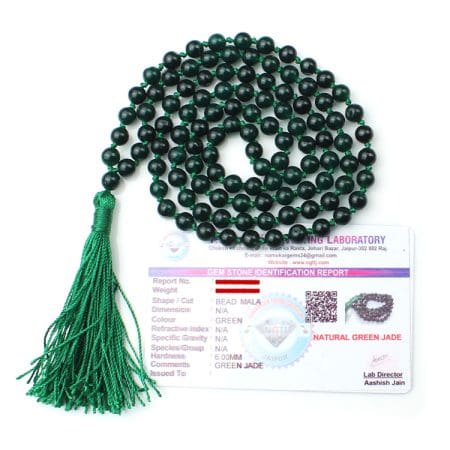 Green Jade Crystal Mala