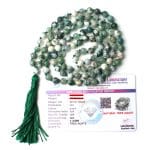 Tree Agate Crystal Mala With Certificate – Remedywala