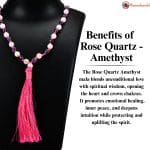 Rose Quartz & Amethyst Combination Crystal Mala With Certificate – Remedywala
