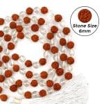 Rudraksha Crystal(Sphatik) Mala With Certificate – Remedywala