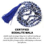 Sodalite Crystal Mala With Certificate – Remedywala