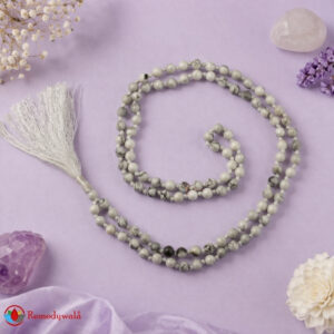 White Howlite Mala With Certificate 6mm Beads Japa Mala