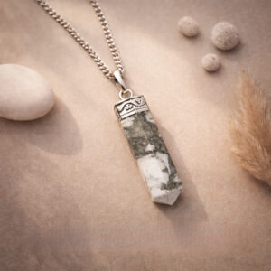 White Howlite Pencil Pendant