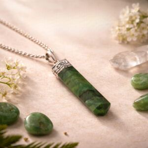 Green Jade Pencil Pendant