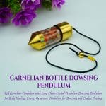 Red Carnelian Bottle Dowsing Pendulum1