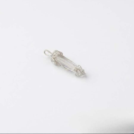 Clear Quartz Wire Wrapped Pencil Pendant