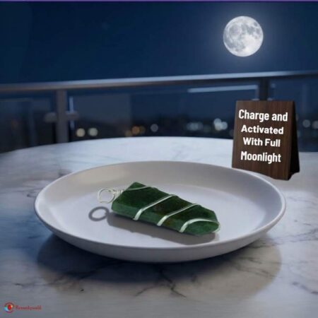 Green Jade Flat Stone Wire Wrapped Pendant