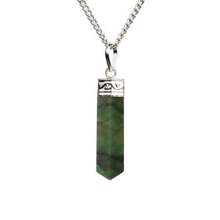 Green Jade Pencil Pendant