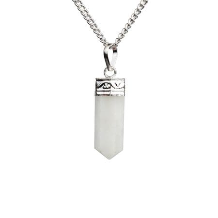 White Agate Pencil Pendant