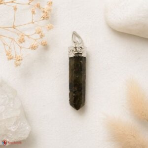 Labradorite Crystal Pencil Pendant