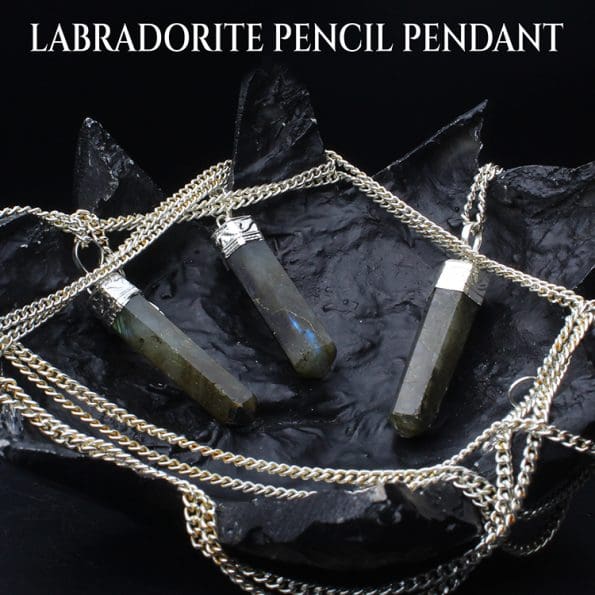 Labradorite Pencil Pendant