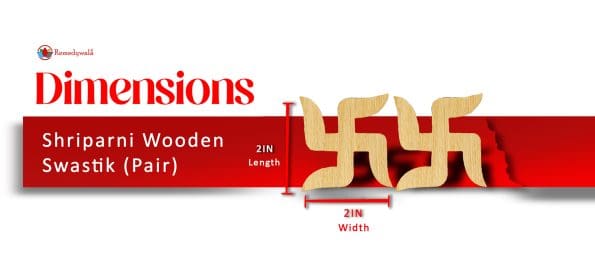 Shriparni Wooden Swastik (Pair)