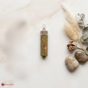 Unakite Pencil Pendant