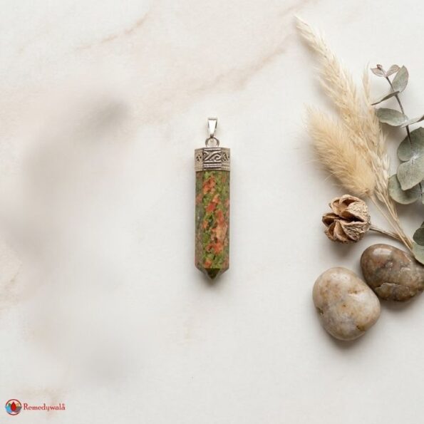 Unakite Pencil Pendant