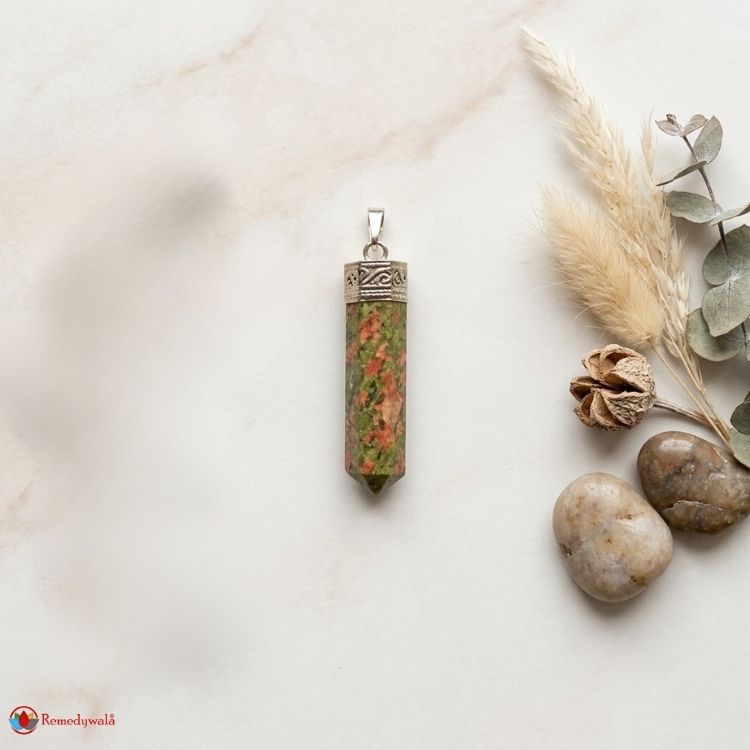Unakite Pencil Pendant