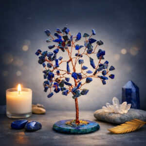 Lapis Lauzli Tree 100 Beads Chips Stone Slice Base