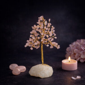 Rose Quartz Tree 200 Beads With Stone Base