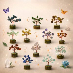 Natural Chips Stone Small Tree Set of 12