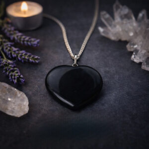 Black Tourmaline Heart Shape Pendant