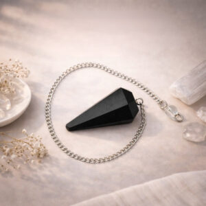 Black Tourmaline Crystal Dowsing Pendulum