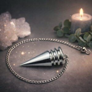 Energized Silver Tone Tear Drop Pendulum