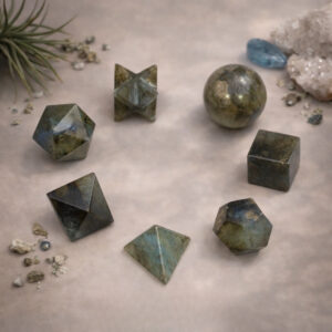 Labradorite Platonic Sacred Geometry Set of 7
