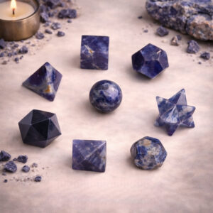 Sodalite Platonic Sacred Geometry Set of 7