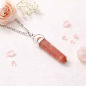 Cherry Quartz Double Terminated Pendant