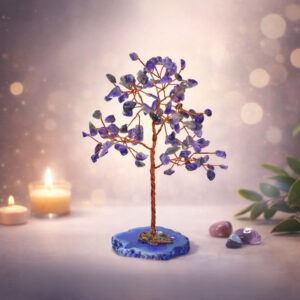 Amethyst Tree 100 Beads Chips Stone Slice Base