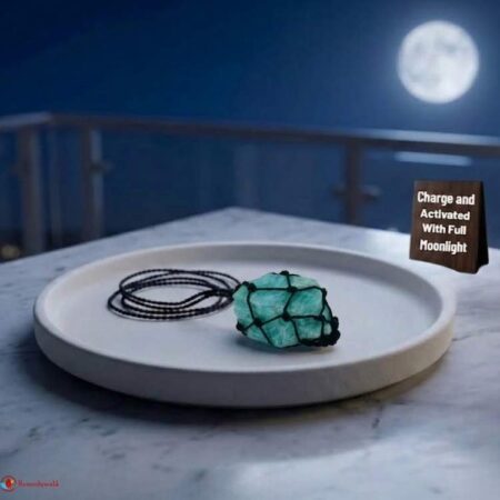 Amazonite Thread Cage Raw Stone Pendant