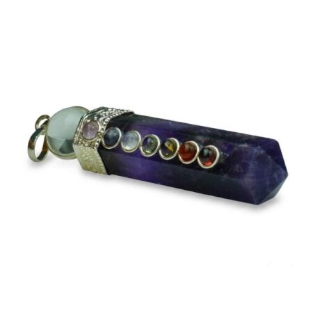 Amethyst 7 Chakra Clear Quartz Ball
