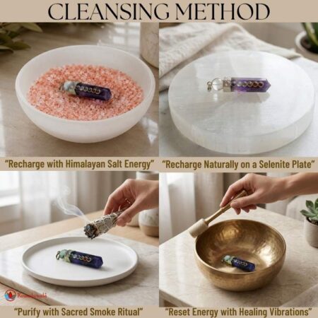Amethyst 7 Chakra Clear Quartz Ball