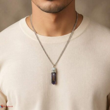 Amethyst 7 Chakra Clear Quartz Ball
