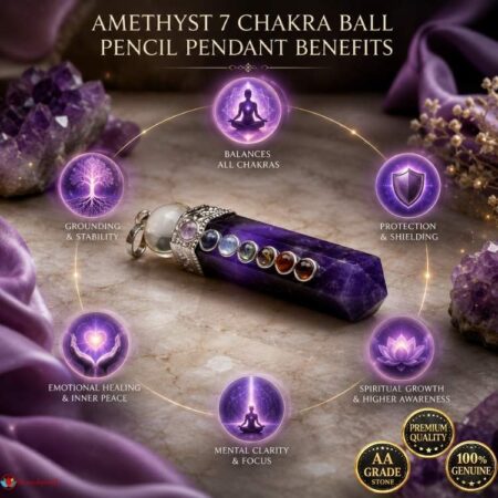 Amethyst 7 Chakra Clear Quartz Ball