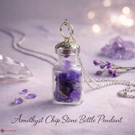 Amethyst Chip Stone Bottle Pendant