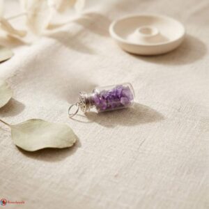 Amethyst Chip Stone Bottle Pendant