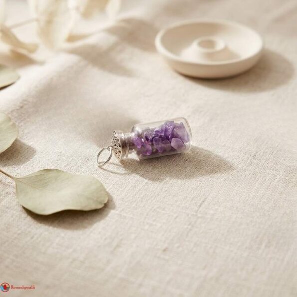 Amethyst Chip Stone Bottle Pendant