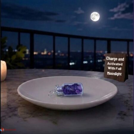 Amethyst Chip Stone Bottle Pendant