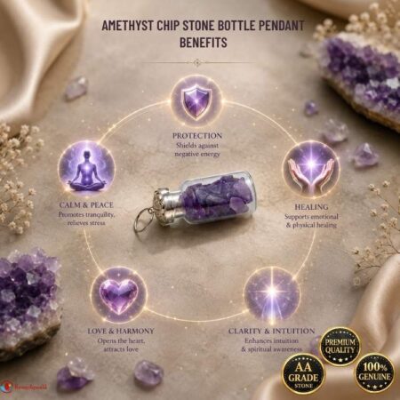 Amethyst Chip Stone Bottle Pendant