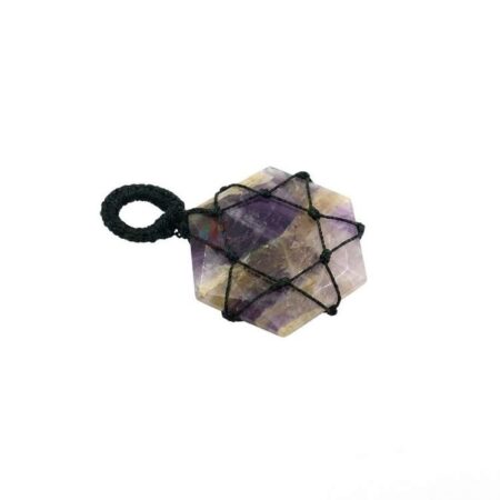 Amethyst Thread Cage Wrapped Pendant