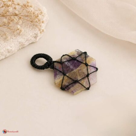 Amethyst Thread Cage Wrapped Pendant