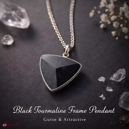 Black Tourmaline Frame Pendant