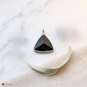 Black Tourmaline Frame Pendant