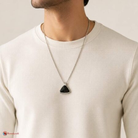 Black Tourmaline Frame Pendant